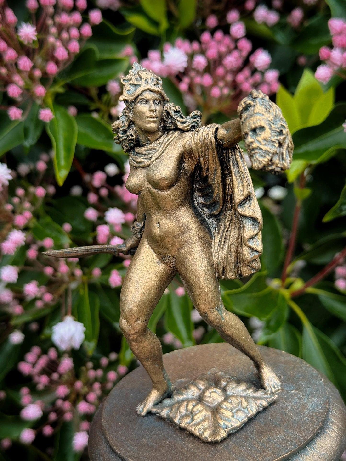 Refuse/Resist: Judith and Holofernes Statue, Hand Painted Resin Sculpture | Biblical Legend Figurine| Warrior Woman Art for Fantasy Art Gift