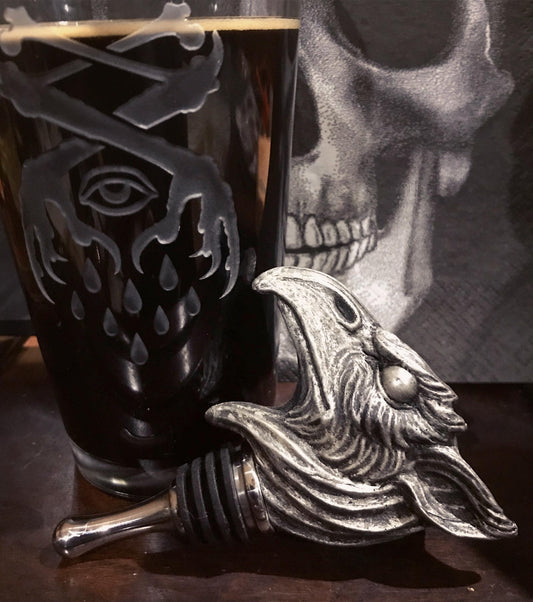 Griffin Winestopper, Hand Sculpted Resin,  Mythic Fantasy Art Barware | Legendary Creature Bottle Stopper | Fantasy Wine and Barware Gift