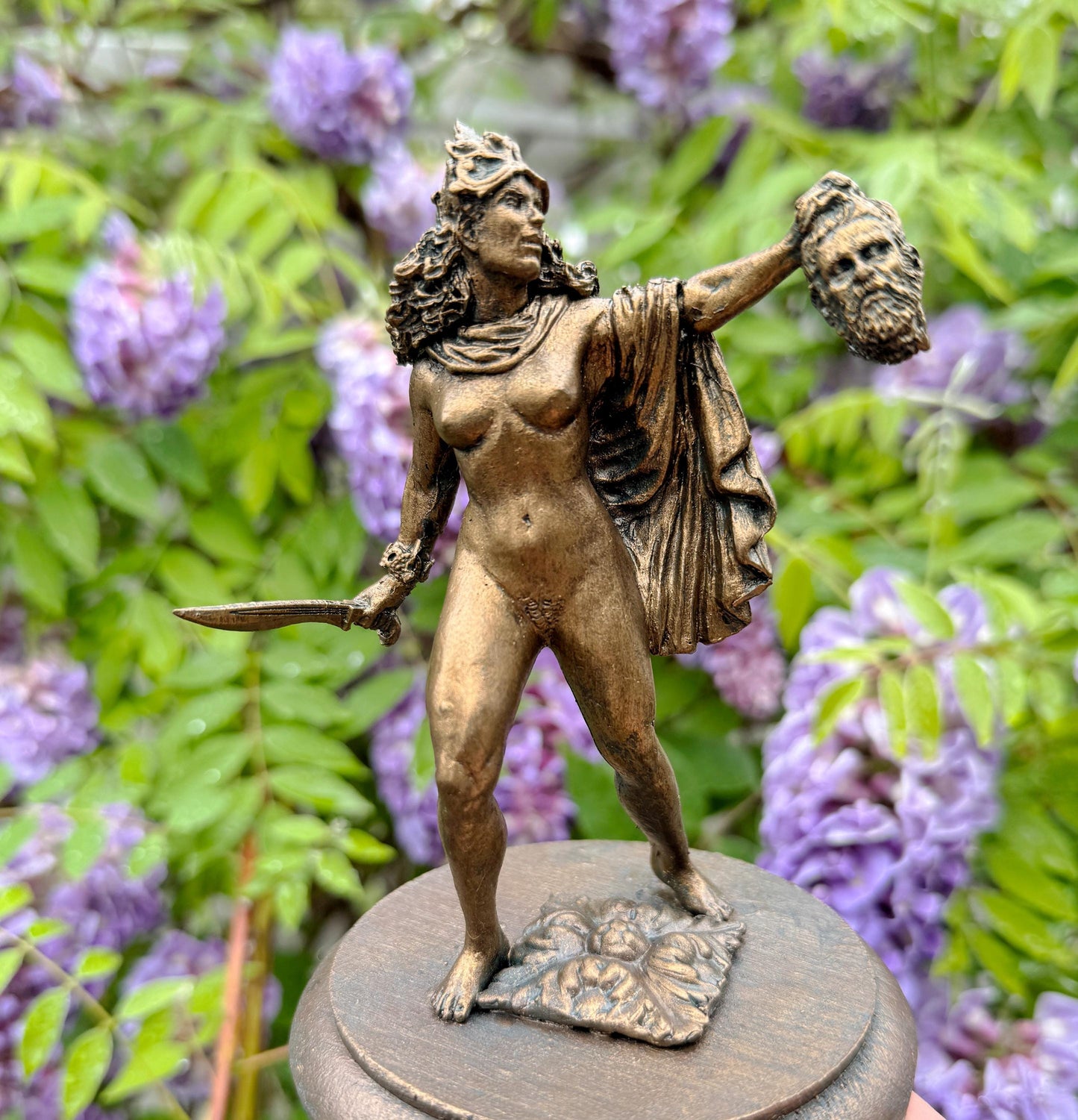 Refuse/Resist: Judith and Holofernes Statue, Hand Painted Resin Sculpture | Biblical Legend Figurine| Warrior Woman Art for Fantasy Art Gift