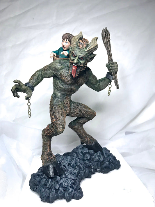 Krampus I Statue, Hand Painted Resin Sculpture, Full Color | Mythical Creature Figurine | Dark Christmas Demon, Gothic Folklore Decor