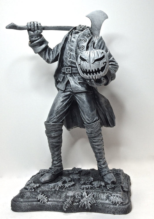 Headless Horseman Statue, Hand Painted Resin Sculpture | Gothic Legend of Sleepy Hollow Figurine | Dark Folklore Art for Spooky Home Decor
