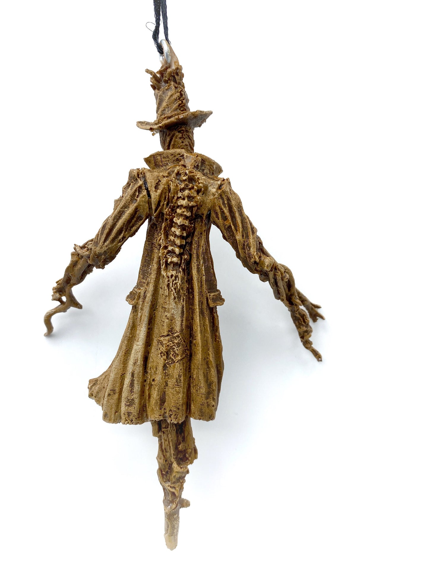 Scarecrow Ornament, Hand Painted Resin Sculpture | Gothic Halloween Nightmare Creature Figurine | Dark Folklore Art for Spooky Holiday Decor