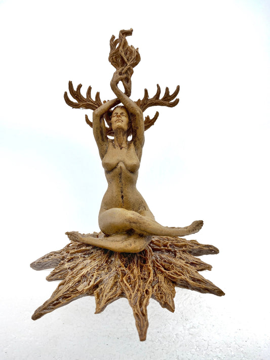 Prakrit Shakti: The Awakening Spirit Statue, Half Scale Resin|  Mythical Yoga Meditation Figurine | Goddess Altar Statue for Yoga Lovers