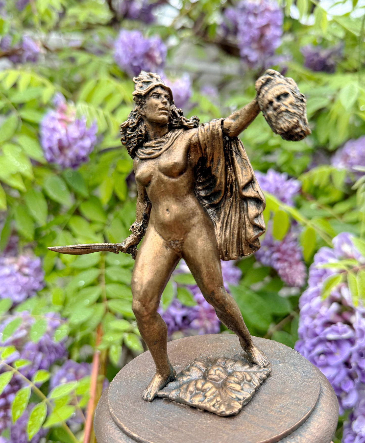 Refuse/Resist: Judith and Holofernes Statue, Hand Painted Resin Sculpture | Biblical Legend Figurine| Warrior Woman Art for Fantasy Art Gift