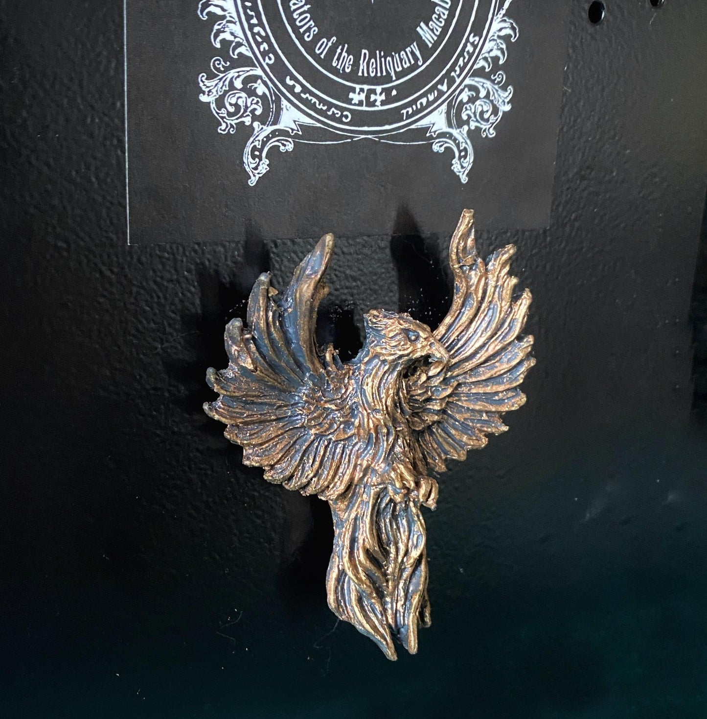 Phoenix Magnet, Hand Painted Resin Sculpture | Mythic Fantasy Decor | Phoenix  Magnet for Fantasy and Gothic Decor