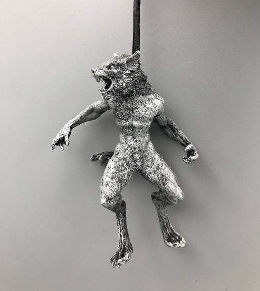 Werewolf Ornament, grayscale